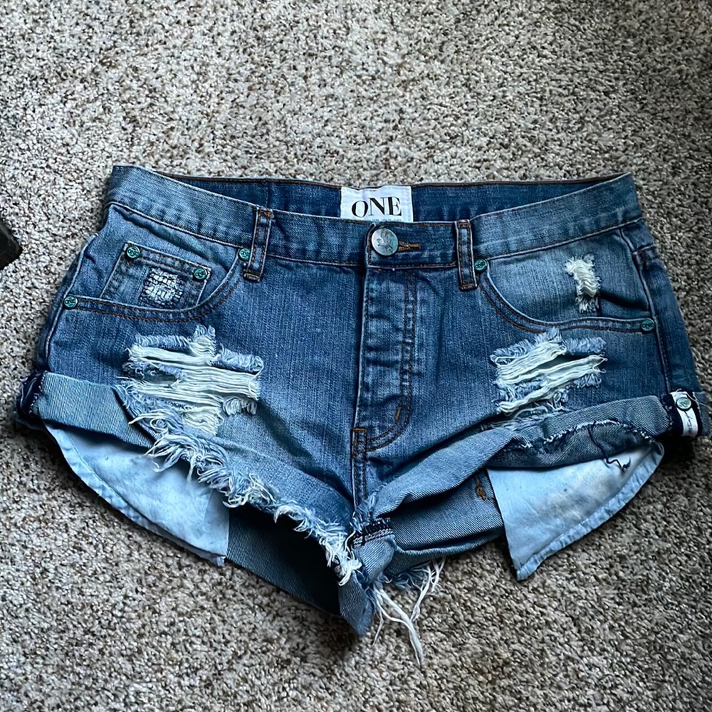 One teaspoon cut off denim shorts